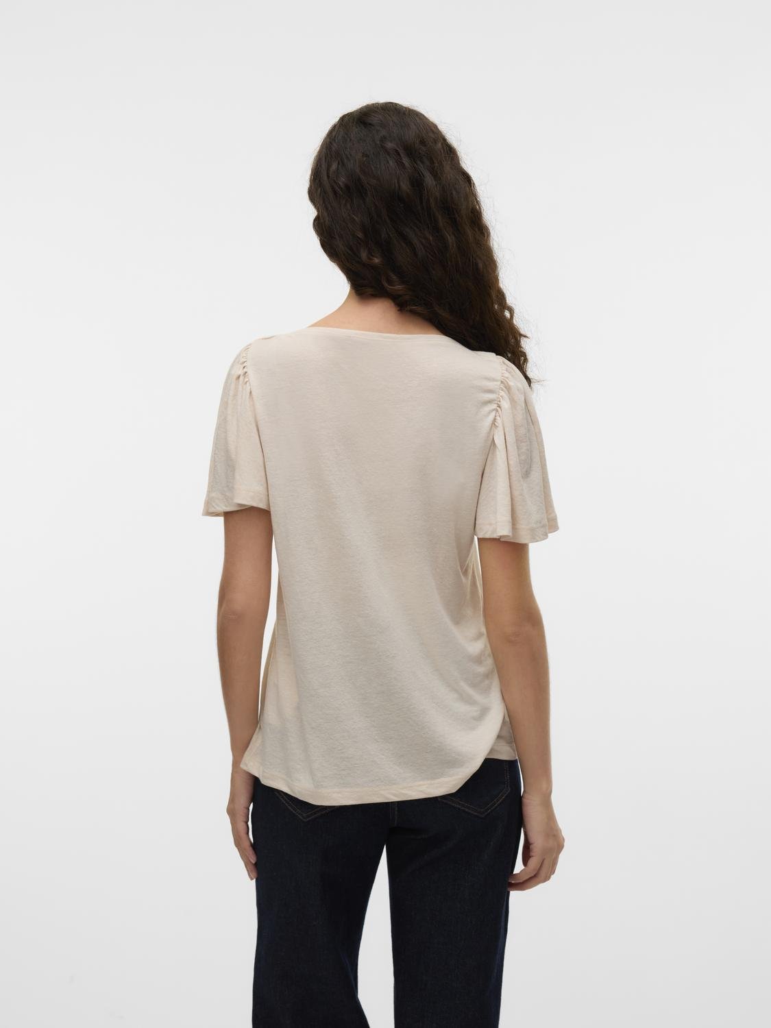 VMPALOMA Top - Oatmeal - VERO MODA & VILA Bergvik